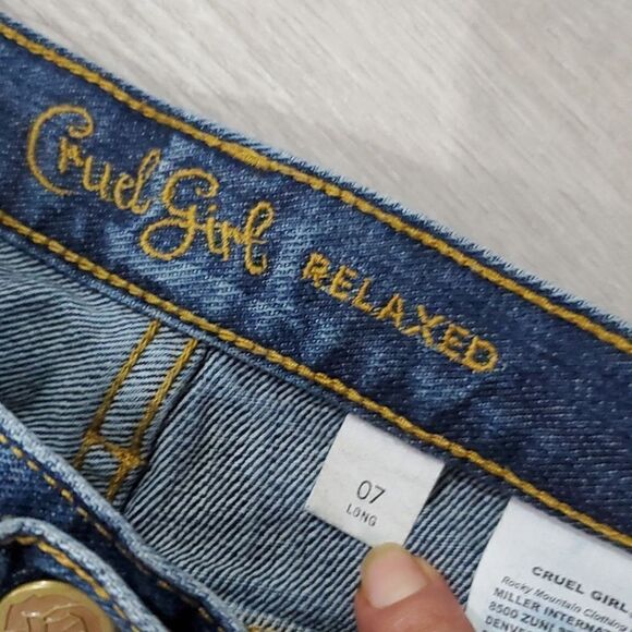 Cruel Girl Relaxed Fit Straight Leg Women’s Denim Jeans,  Size 7L - Picture 7 of 9